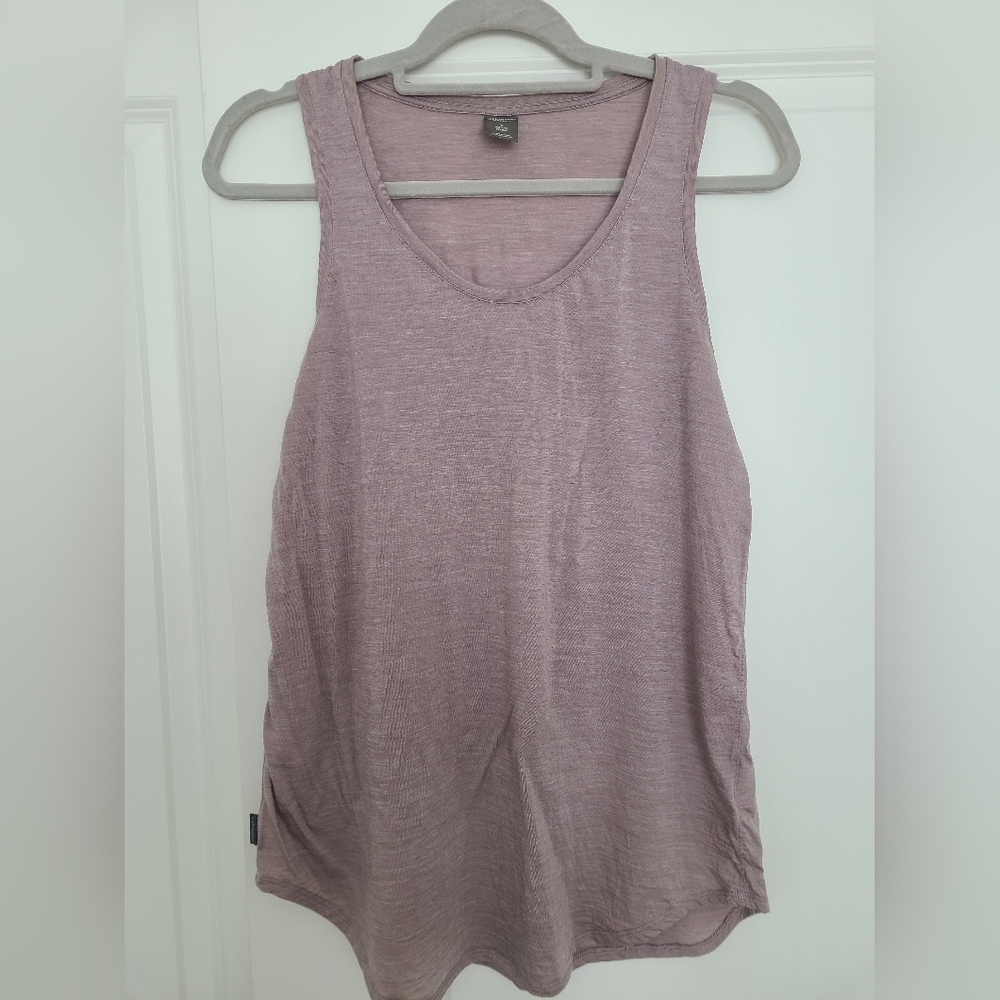 Icebreaker Merino Amplify Racerback Top in Suede, Sz Large